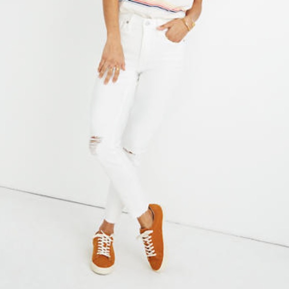 Madewell 9” High-Rise Skinny Crop White Jean